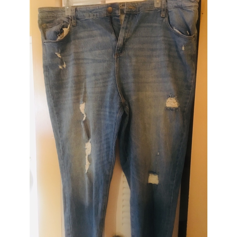 Distressed jeans